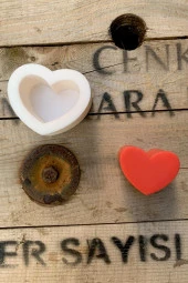 Kalp 2D Mum Kalıbı ( Silikon ) 1 Adet thumbnail 4