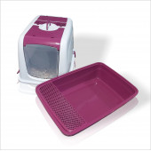 Büyük Geniş Derin Bordo Koku Yapmaz Fitreli Kedi Kumu Kum Havuzu Odası Klübesi Haznesi Wcsi Tuvaleti - 3