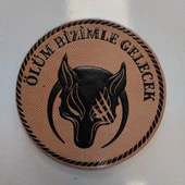 Hakiki Deri Üzüerine Pack İsleme Cırtlı Arma - 4