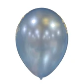 12" Metalik Dekorasyon Balonu Açık Mavi - 100 Adet thumbnail 1