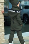 Erkek Çocuk Bereli Original Cool Yeşil Eşofman Takım thumbnail 7
