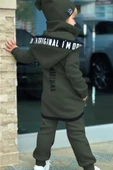 Erkek Çocuk Bereli Original Cool Yeşil Eşofman Takım thumbnail 3
