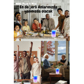MN6 Pluse 4 Mini Taşınabilir Bluetooth Hoparlör.360  Işıklandırma Hoparlör.bluetooth Hoparlör Stereo - 5
