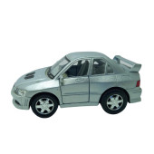 10 cm. Çek Bırak Gri Mıtsubıshı Evolution Diecast Araba - 1