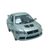 10 cm. Çek Bırak Gri Mıtsubıshı Evolution Diecast Araba - 4
