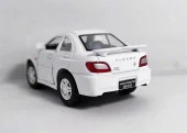 10 cm. Çek Bırak Beyaz Subaru Impreza Wrx Diecast Araba - 5