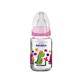 Bambino Cam Biberon 125ml 0+ Ay - Pembe - Dinazor Desenli - 1