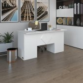 Kenzlife ofis masası kuma kengo byz 75*160*80 kilitli kapaklı dolap çiftli eşkenar bilgisayar çalışma masası - 1