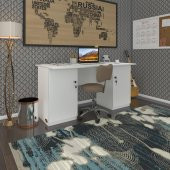 Kenzlife ofis masası kuma kengo byz 75*160*80 kilitli kapaklı dolap çiftli eşkenar bilgisayar çalışma masası - 2