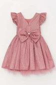 Kız Çocuk Parıldayan Pembe Elbise thumbnail 6