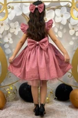 Kız Çocuk Parıldayan Pembe Elbise thumbnail 9