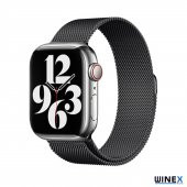 Winex 42-49mm Yeni Nesil Apple Uyumlu Akıllı Saat Kordonu Metal Siyah - 2