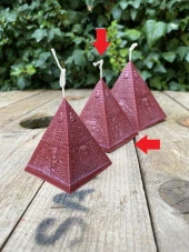 Piramit Mum Kalıbı ( Silikon ) ( 7x7x8 cm ) ( Orta ) 1 Adet thumbnail 3