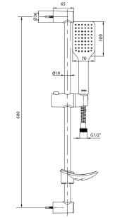 ECA Tiera Banyo Hareketli Sürgülü Duş Seti Üst Takımı Altın Renkli 102846029 - 2