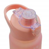 BottleBoss Pastel Renk Geçişli Sızdırmaz Kapak Motivasyon Matarası 1100 Ml Sticker HEDİYELİ Pembe - 7