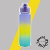 BottleBoss Pastel Renk Geçişli Sızdırmaz Kapak Motivasyon Matarası 1100 Ml Sticker HEDİYELİ Mor - 1
