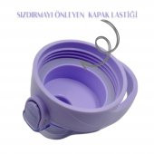 BottleBoss Pastel Renk Geçişli Sızdırmaz Kapak Motivasyon Matarası 1100 Ml Sticker HEDİYELİ Mor - 5