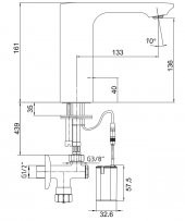 ECA Compact Fotoselli Lavabo Musluğu Pilli 108108038 Tek Su Girişli - 1