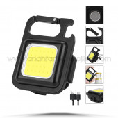 Metal Kasa Mini Led, Anahtarlı  El Feneri, Flash, Mıknatıslı ,  Su Geçirmez, Şişe Açacaklı , Şarjlı - 1