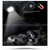 Metal Kasa Mini Led, Anahtarlı  El Feneri, Flash, Mıknatıslı ,  Su Geçirmez, Şişe Açacaklı , Şarjlı - 2