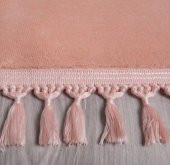 Orkide Home Modern Puffy Örgü Saçaklı  Simirna Peluş Post Halı  PEMBE 200 x 250 - 2