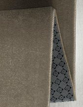 Orkide Home Modern Puffy Örgü Saçaklı  Simirna Peluş Post Halı  Vizon 80 x 250 - 3