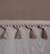Orkide Home Modern Puffy Örgü Saçaklı  Simirna Peluş Post Halı  Vizon 80 x 250 - 4