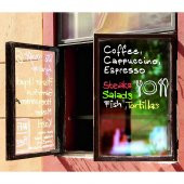 Edding Cam Kalemi Ayna Kalemi Yazı Tahtası Kalemi KALIN UÇLU MAVİ Edding Mağaza Camı Kalemi Likit Tebeşir Kalem - 6