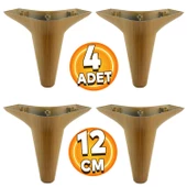 Aspen Lüks Mobilya Kanepe Koltuk Tv Ünitesi Baza Ayağı Ayakları 12 Cm Koyu Kahverengi 4 Adet - 1