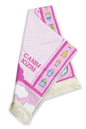 İsme Özel İşlemeli Dijital Baskılı Çocuk Seccadesi Pembe thumbnail 2