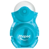 Maped Transparan Hazneli Kalemtraş ve Kapaklı Silgi MAVİ - 4