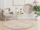 Orkide Home Kaymaz Taban Peluş Sekizgen 1009  KREM 80 x 80 - 2