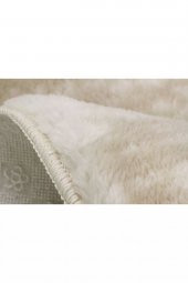 Orkide Home Jel Kaymaz Taban Peluş Krem Vizon Kesme Yolluk 1009  KREM 80 x 120 - 4