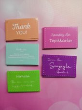 Teşekkür Kartı - Thank you card 50 adet renkli-TK070 - 2
