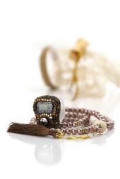 Özel Kutusunda Zikirmatik ve İnci Tesbihli Mevlüt Hediyelik Seti Krem thumbnail 3