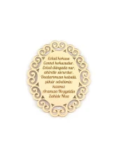 10 Adet Hediyelik Aynalı Pleksi Mıknatıslı Dolap Süsü Özel Yazı - 1