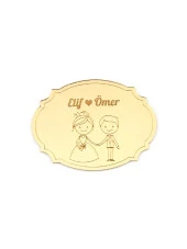 10 Adet Hediyelik Aynalı Pleksi Mıknatıslı Dolap Süsü Söz Nişan Konsept - 1