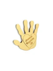 10 Adet Hediyelik Aynalı Pleksi Mıknatıslı Dolap Süsü El Desen - 1