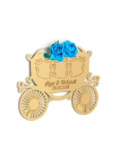 10 Adet Hediyelik Aynalı Pleksi Mıknatıslı Dolap Süsü Araba Desen - 1