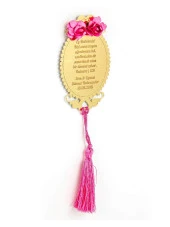 10 Adet Aynalı Pleksi Mıknatıslı Dolap Süsü Pembe Püskül - 1