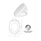 Nkp İpek Thermoplast Yavaş Kapanır Klozet Kapağı 0304 - 2
