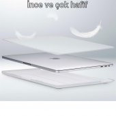 Peeq MacBook Pro 13.3 inç Polikarbon Şeffaf Koruyucu Kılıf A2338 (2020) M1 - 4