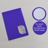 Çınar A4 60 Yaprak  Colormaxi Spiralli Defter Plastik Kapak Kareli 1 Adet - 6