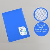 Çınar A4 60 Yaprak  Colormaxi Spiralli Defter Plastik Kapak Kareli 1 Adet - 5