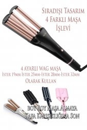 Shibowavy 4 Ayarlı Siyah Wag Maşa (19/25/28/32Mm Yeni Versiyon) Küçük-Orta-İri Dalgalar Aynı Maşada - 1