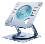 Ayarlanabilir Metal Laptop Standı Fanlı Notebook Tutucu Alüminyum Macbook Yükseltici thumbnail 1