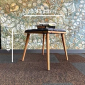 DTM HOME Kare Antrasit Ahşap Çerçeveli Kapitone Puf Bench - 3