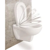 Hakersan İcon Yavaş Kapama Klozet Kapağı Üstten Montaj Beyaz 9950-404 thumbnail 4