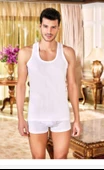 BERRAK 1004 ERKEK ASKILI ATLET 12 ADET  3XL BEYAZ - 2