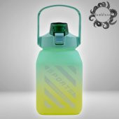 BottleBoss Kare Spor Model Taşıma Askılı Pipetli Motivasyon Matarası 1,5 Litre Sticker HEDİYELİ Yeşil - 1